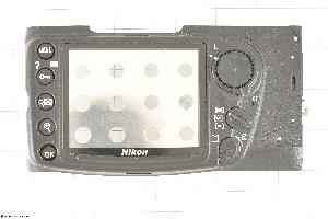 Корпус (задняя панель) Nikon D300, б/у без дисплея 1C999-523